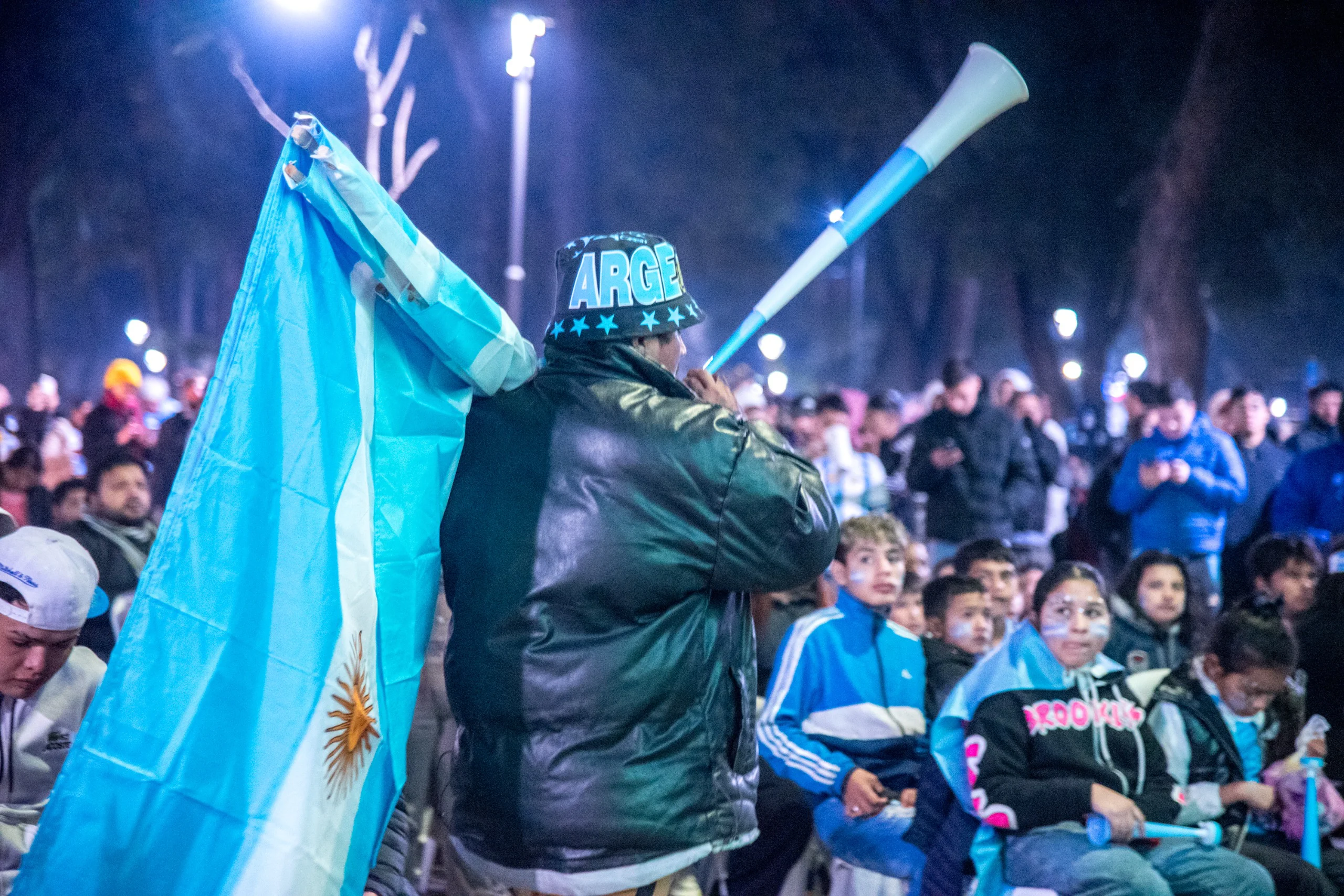 Ya es cábala: una multitud acompañó el triunfo de Argentina ante Jordania en el Punto Mundialista del Parque Avellaneda