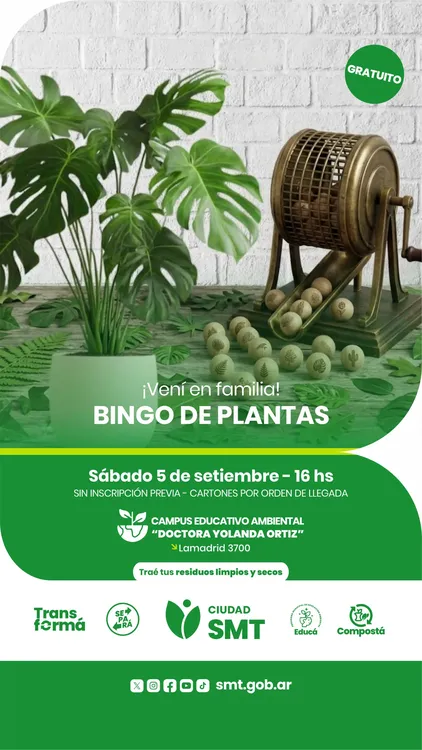 flyer bingo de plantas