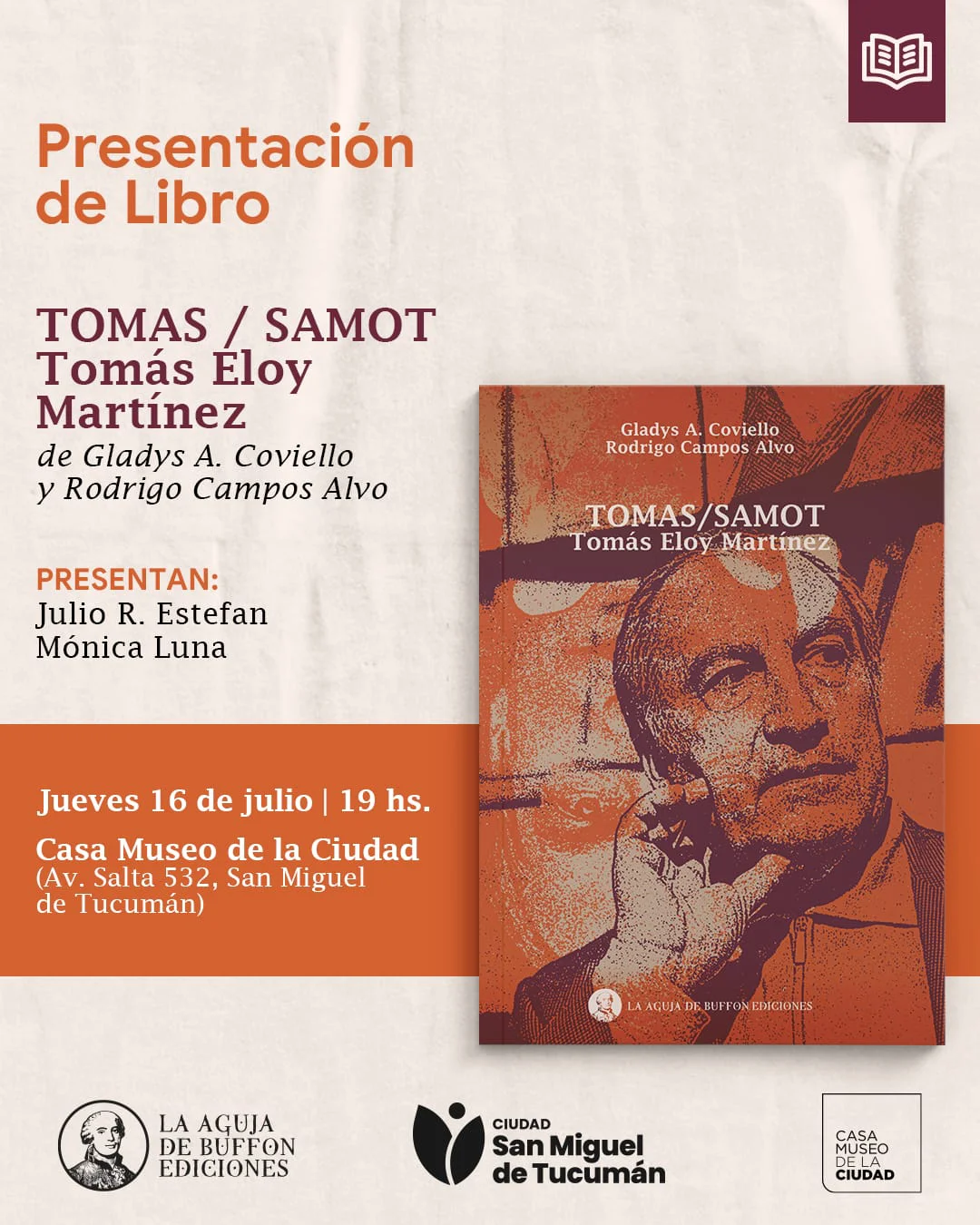 Presentación libro Tomas Eloy Martinez