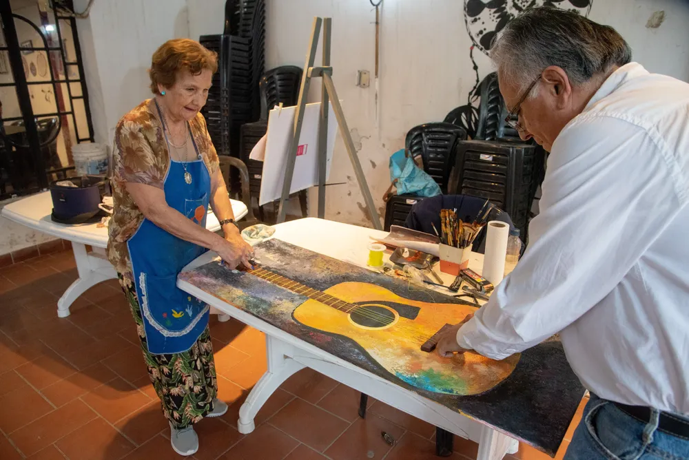 taller de pintura Cultura Mercedes Sosa