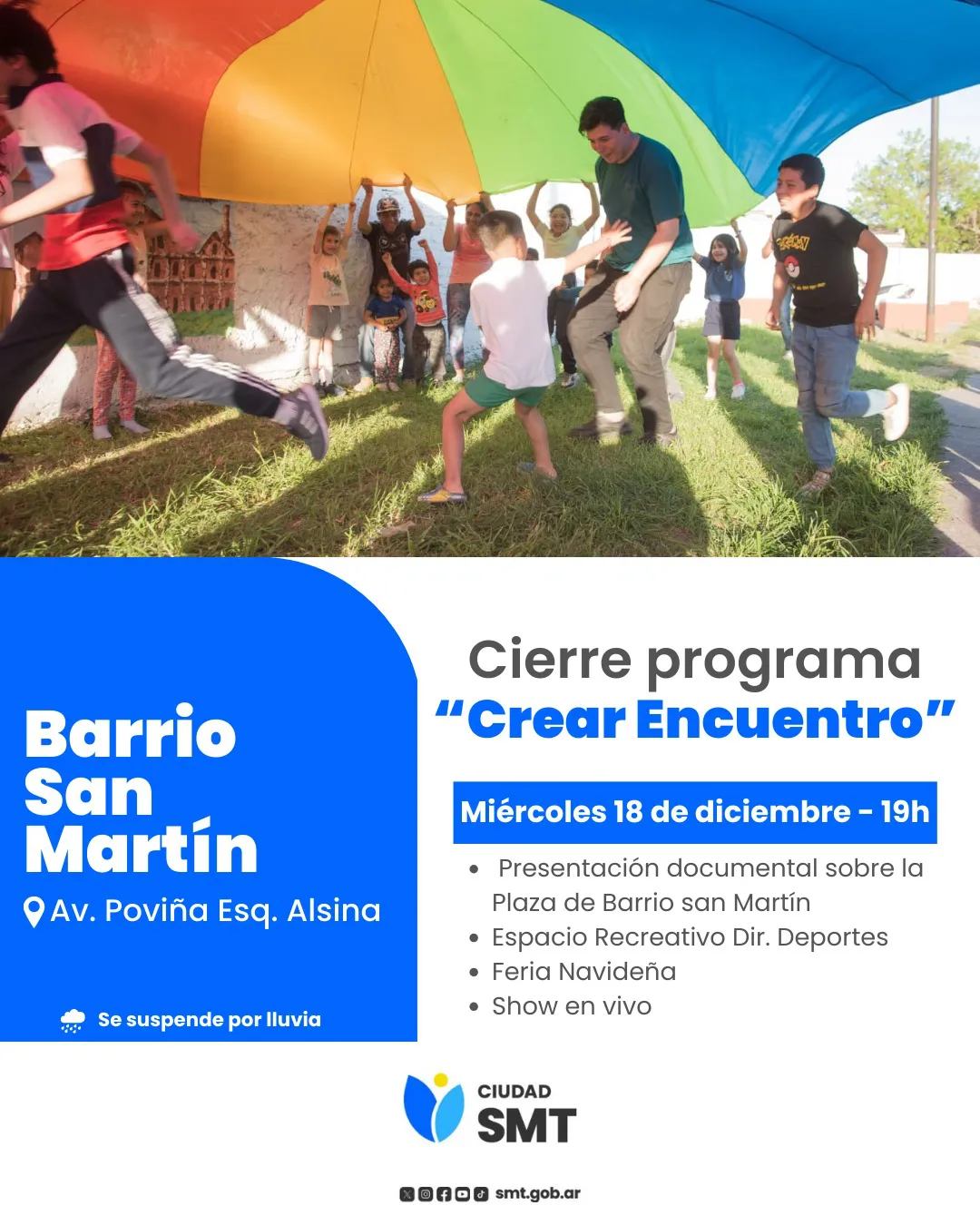 flyer cierre crear encuentro barrio san martin