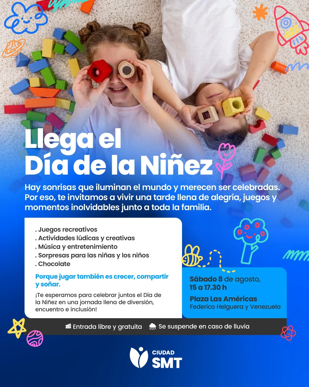 Flyer dia del niño plaza Las Américas