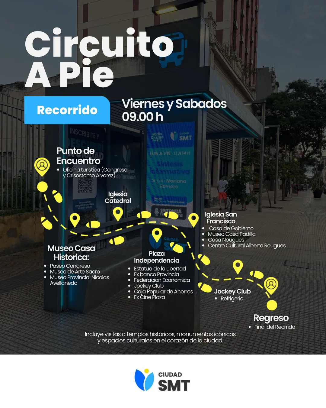 flyer circuito a pie