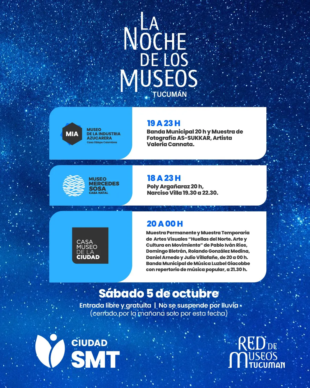 flyer noche de los museos