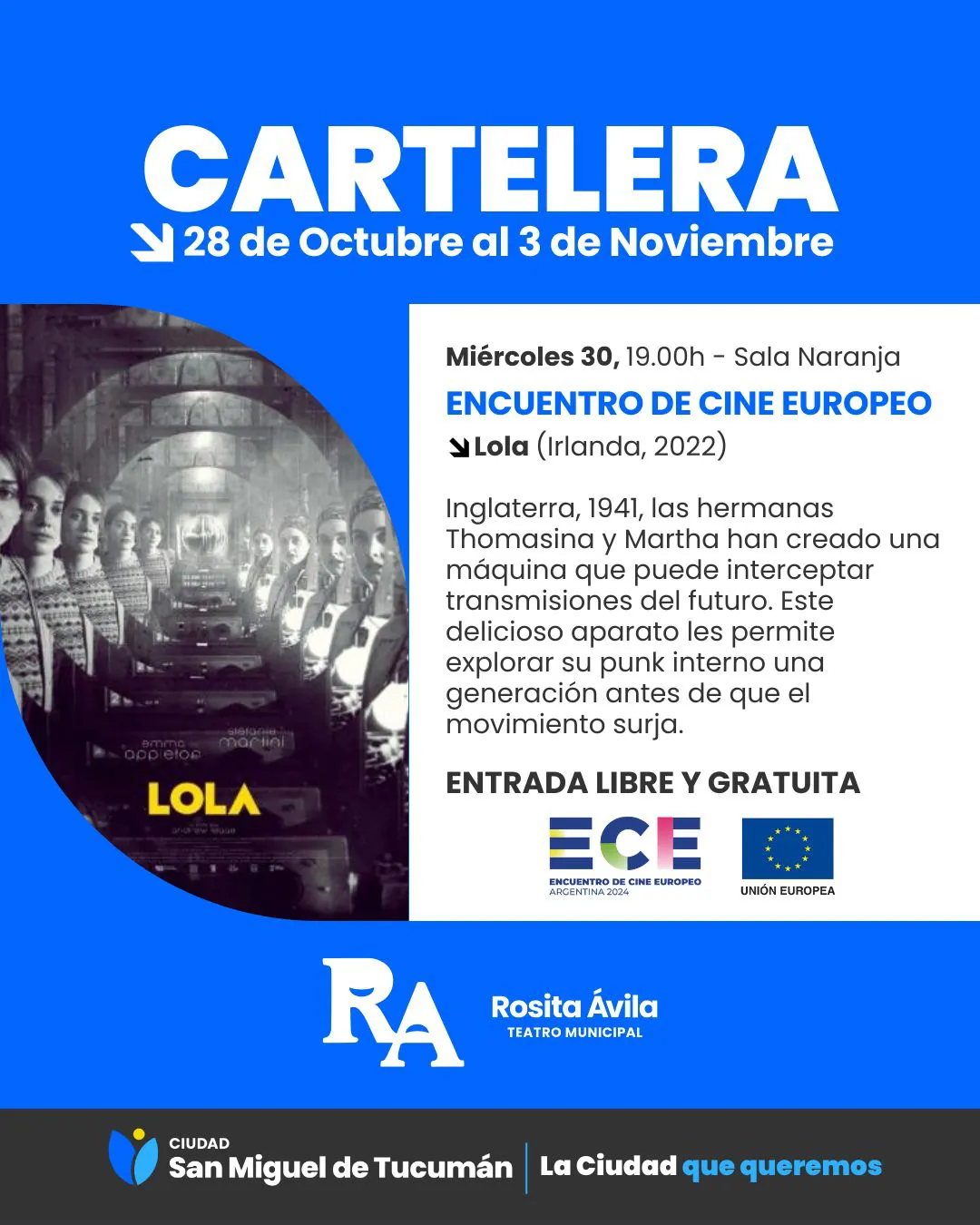Flyer cine europeo Lola