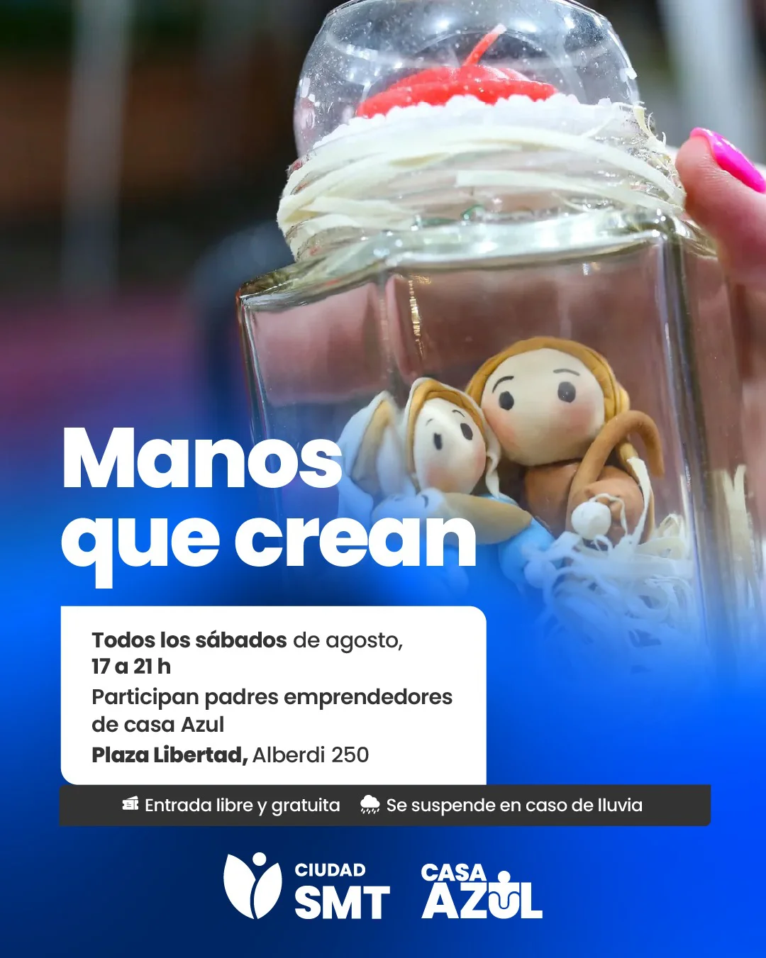 flyer manos que crean