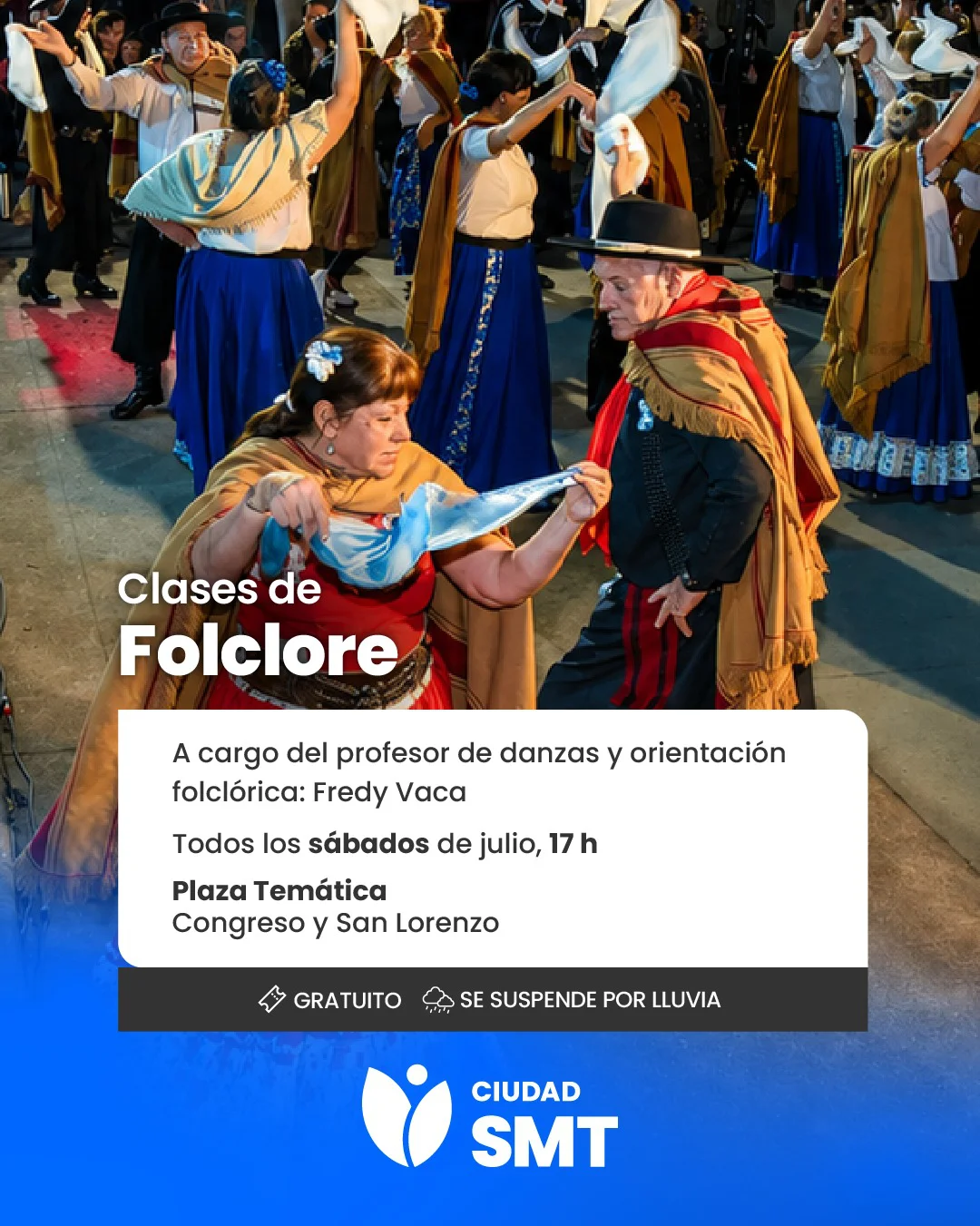 flyer clases de folclore julio