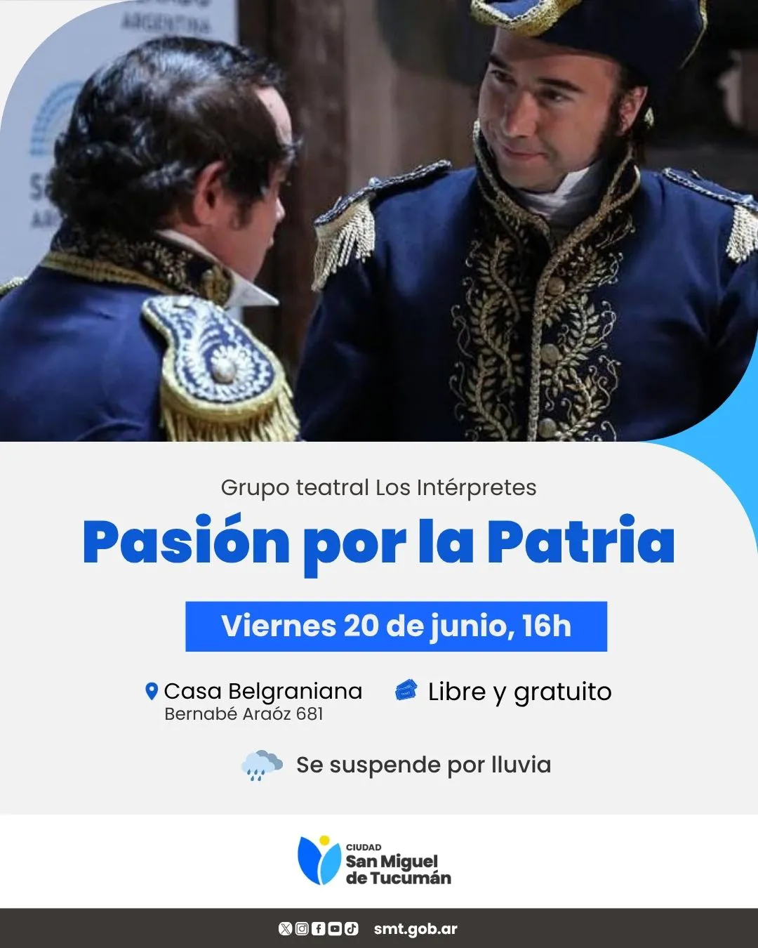 flyer teatro 20 de junio