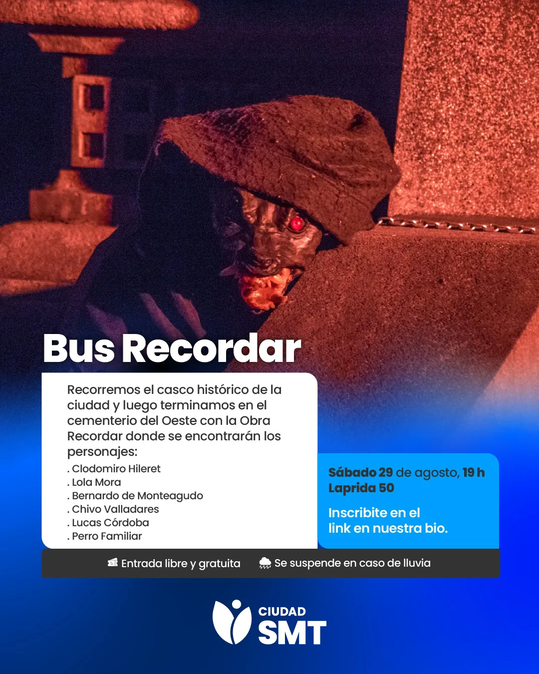flyer recordar bus nocturno 29 agosto