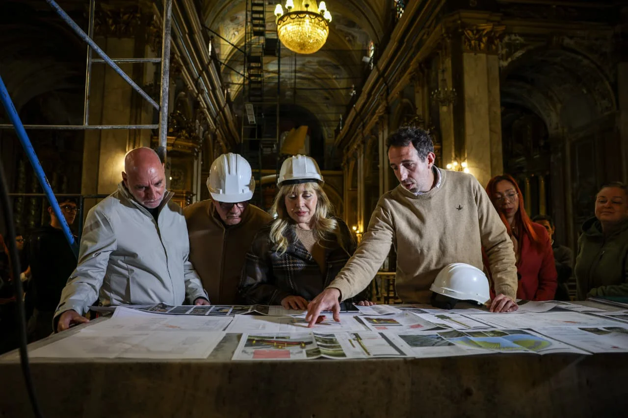 Recorrida por la última etapa de las obras estructurales en la Iglesa San Francisco