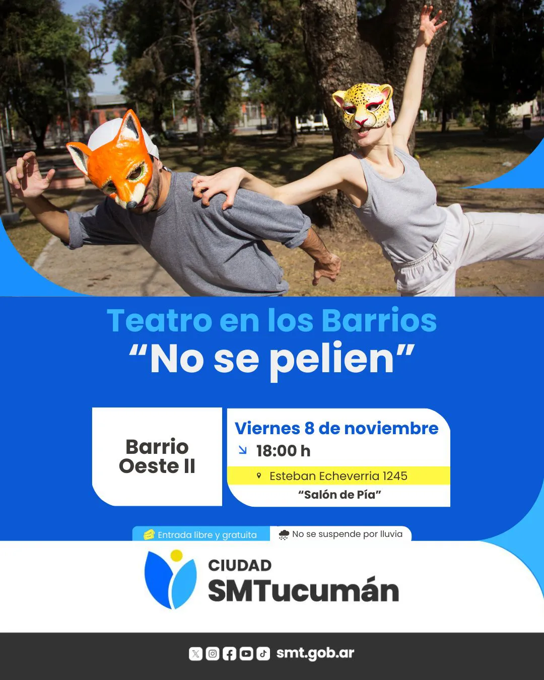 flyer teatro no se pelien