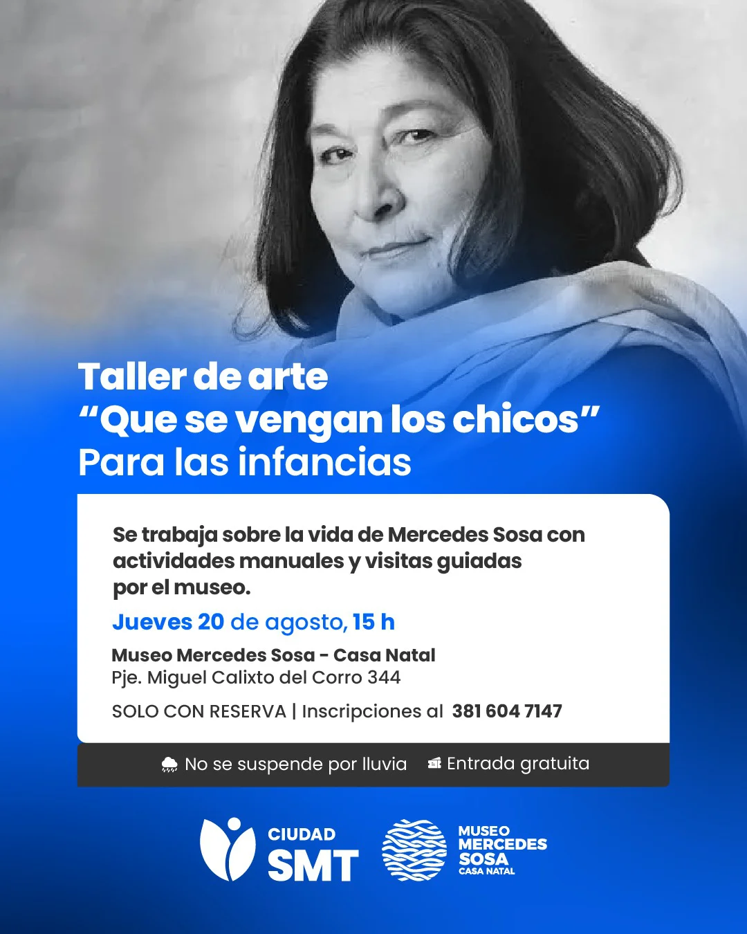 Taller que se vengan los chicos flyer