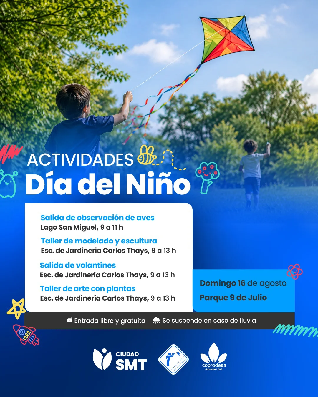 flyer dia del niño parque