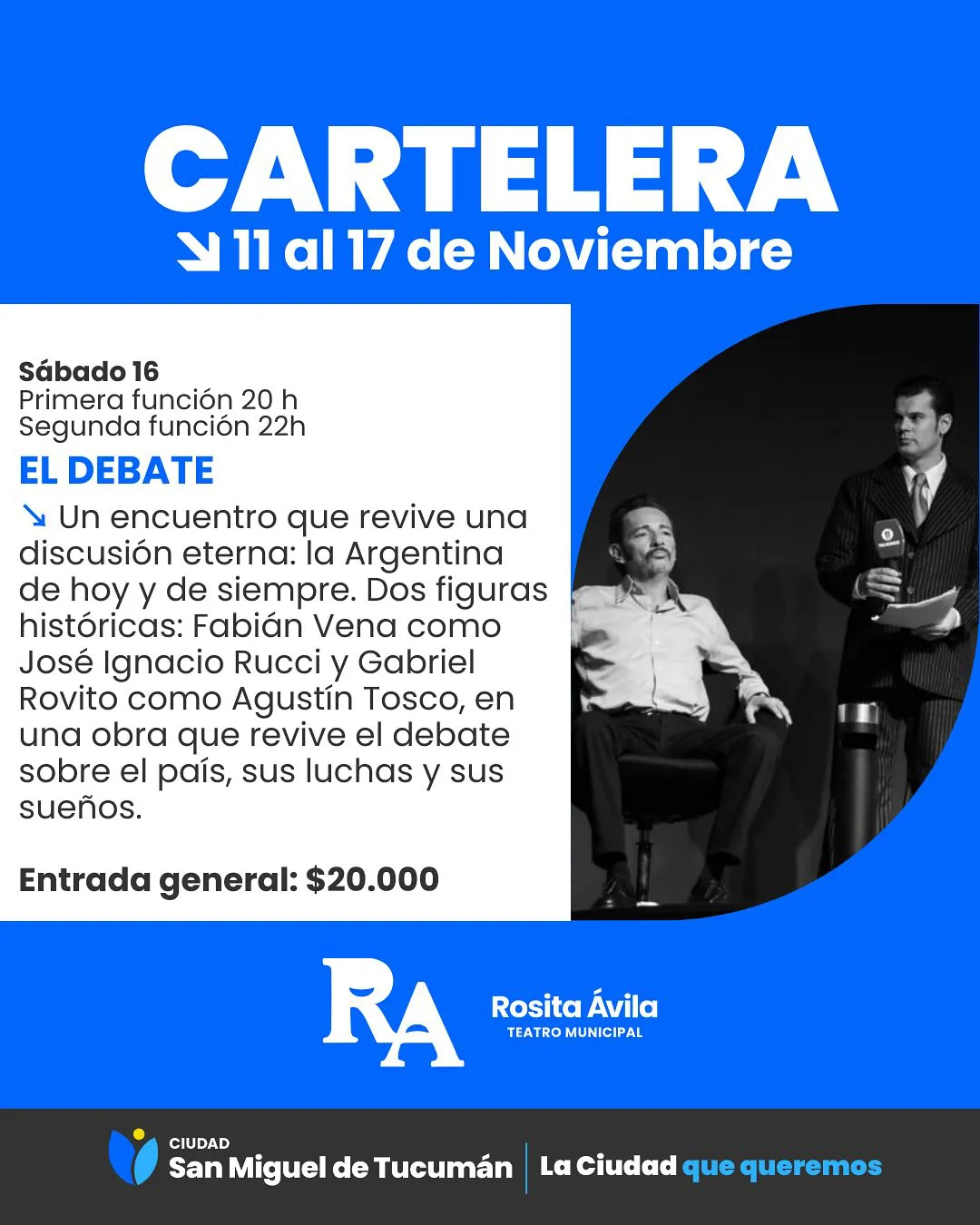 flyer teatro debate sabado