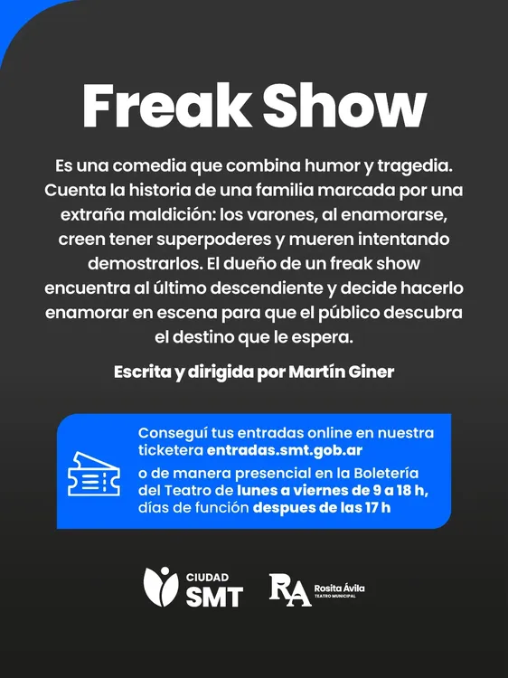 flyer freak show 10 de abril 2