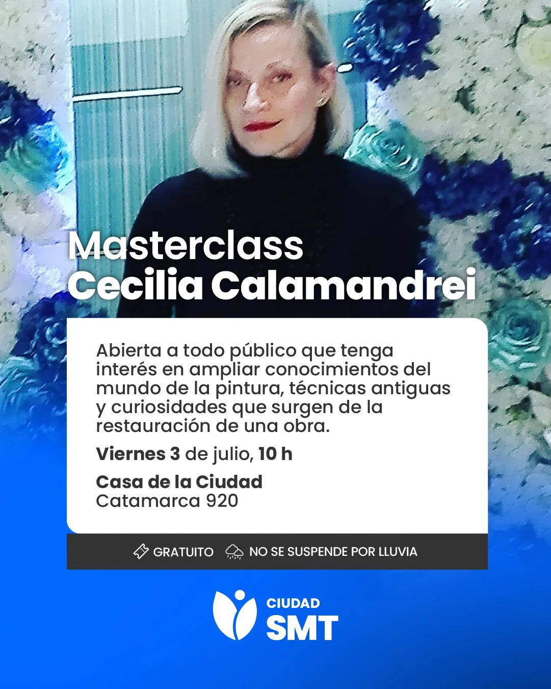 flyer master class artista