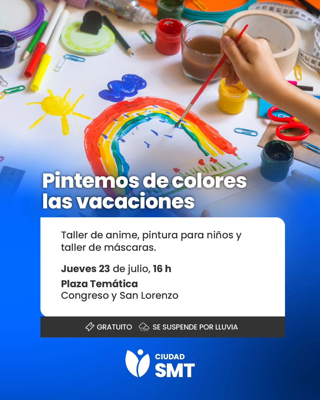 Pintemos de colores las vacaciones flyer