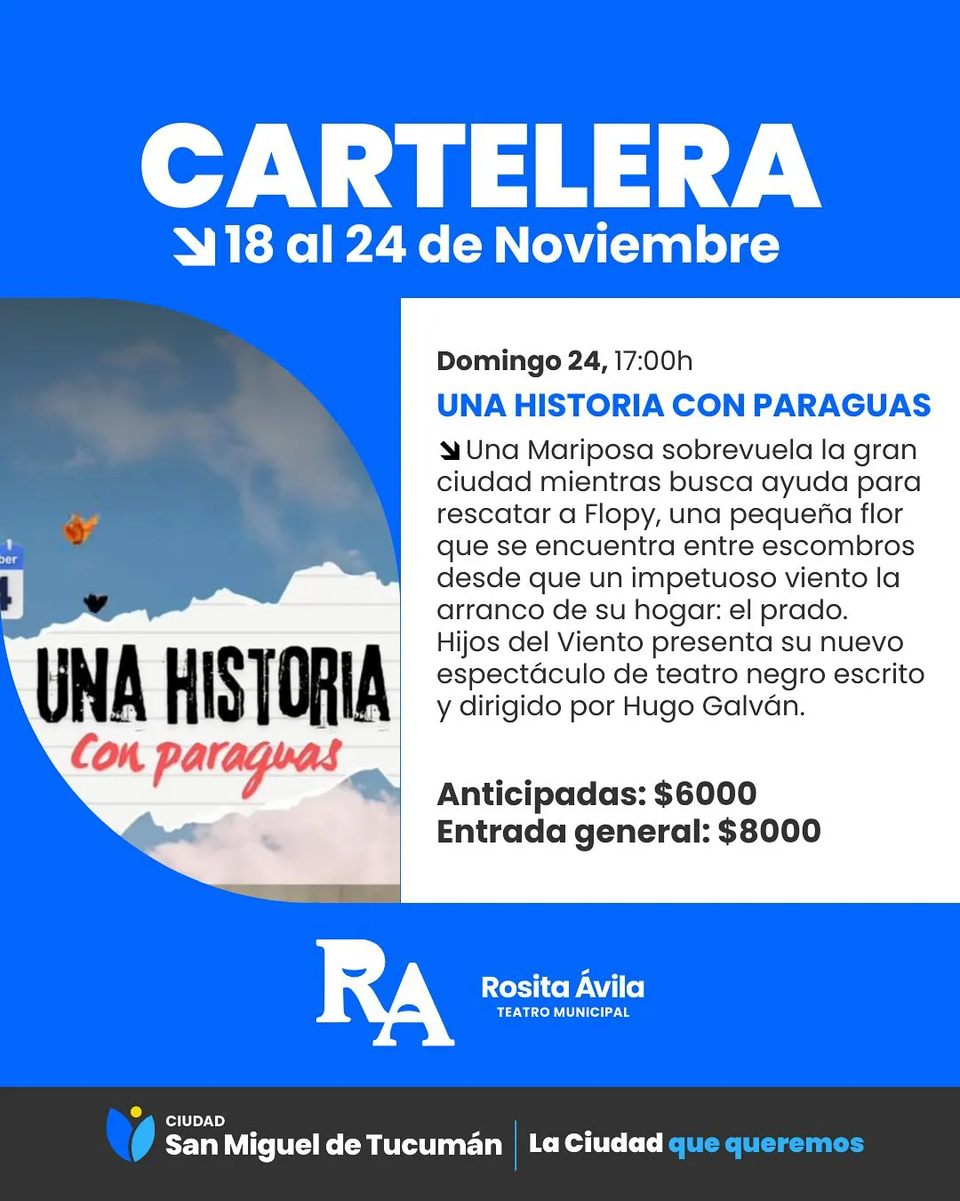 flyer teatro paraguas