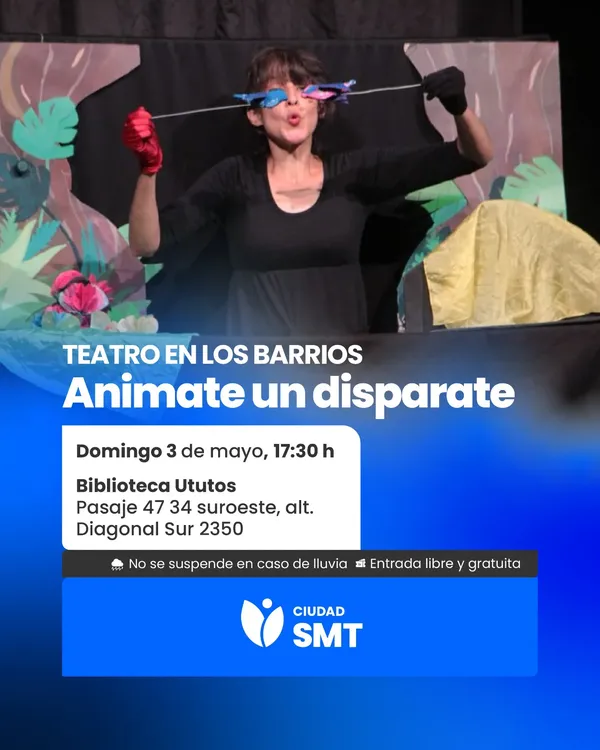 flyer teatro animate un disparate mayo