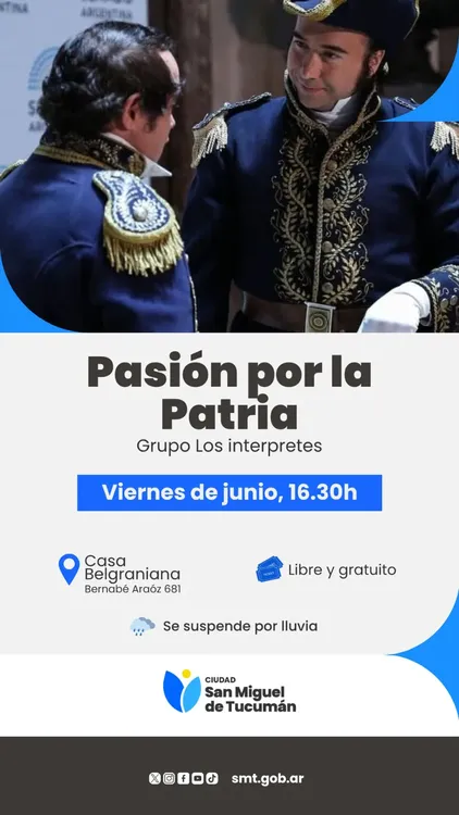 flyer pasión por la patria