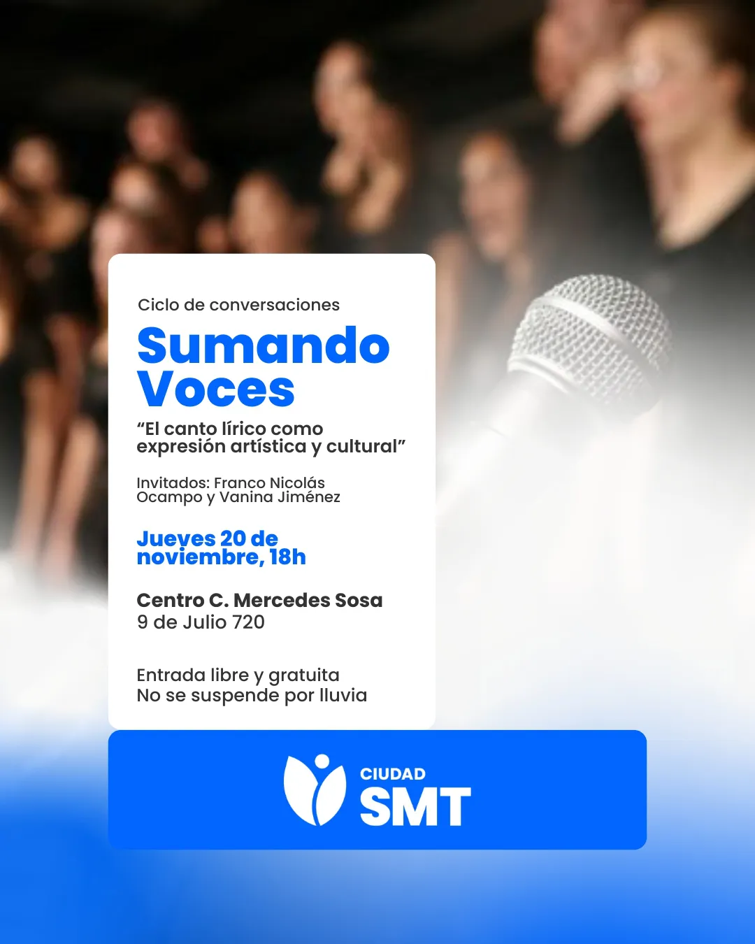 flyer sumando voces canto lírico