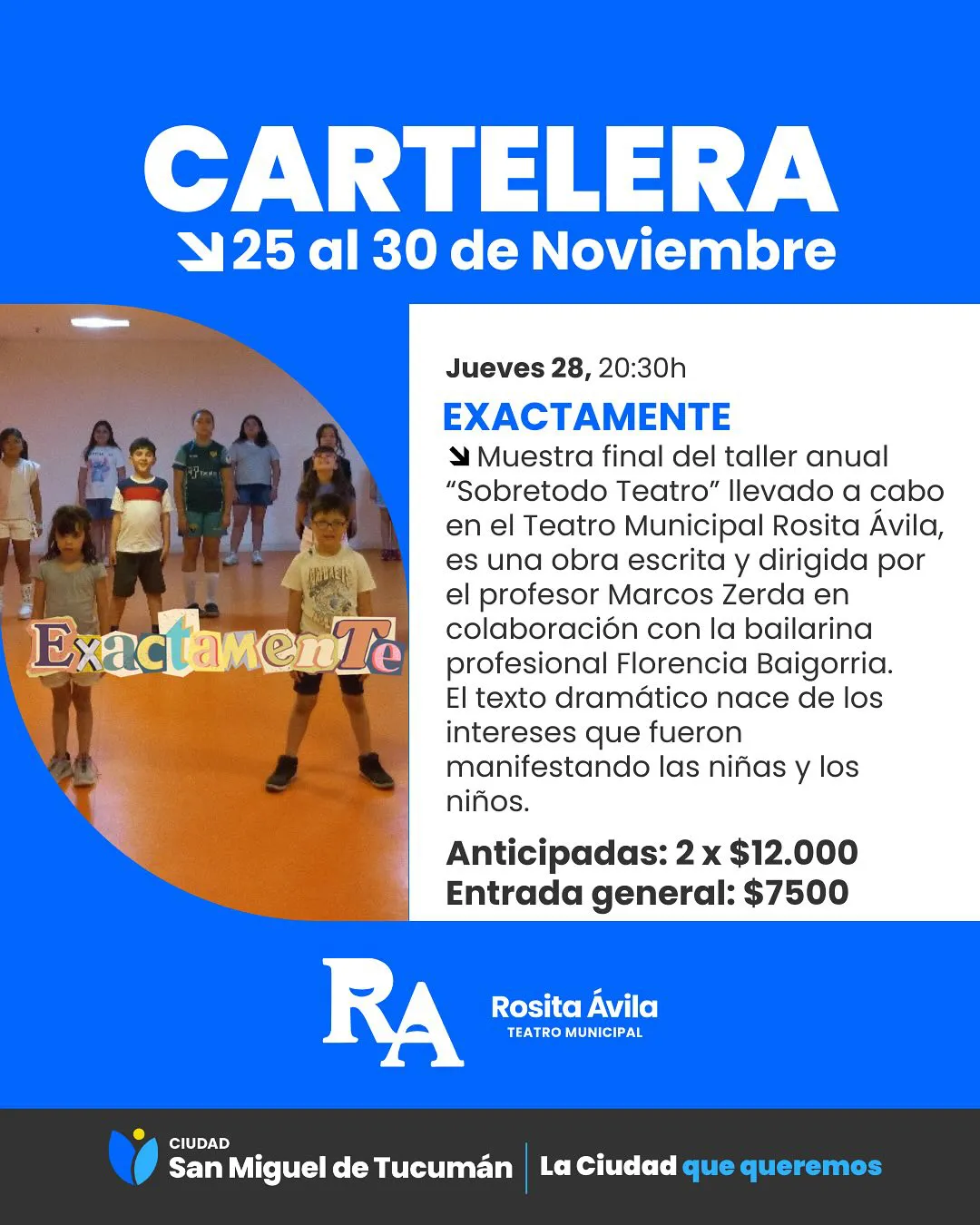 flyer cartelera jueves 28 nov