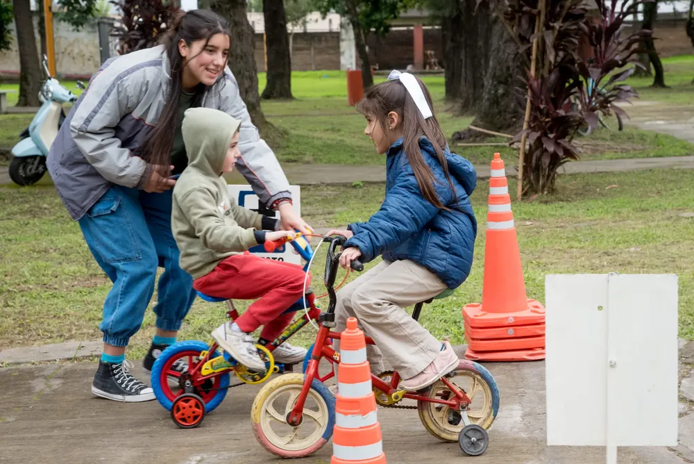 educación vial jardin querubines bicicleta circuito infancias