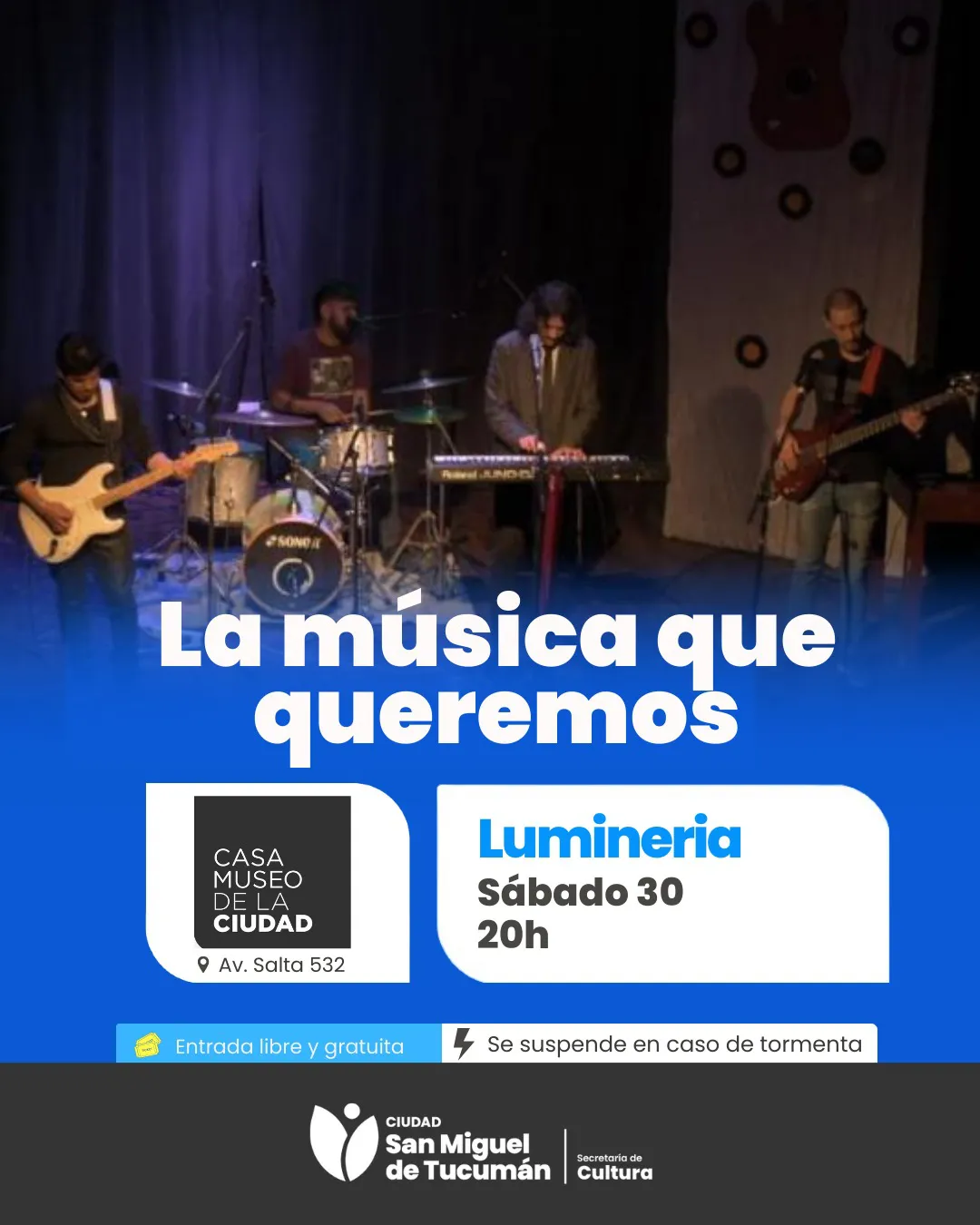 flyer La Musica que queremos lumineria