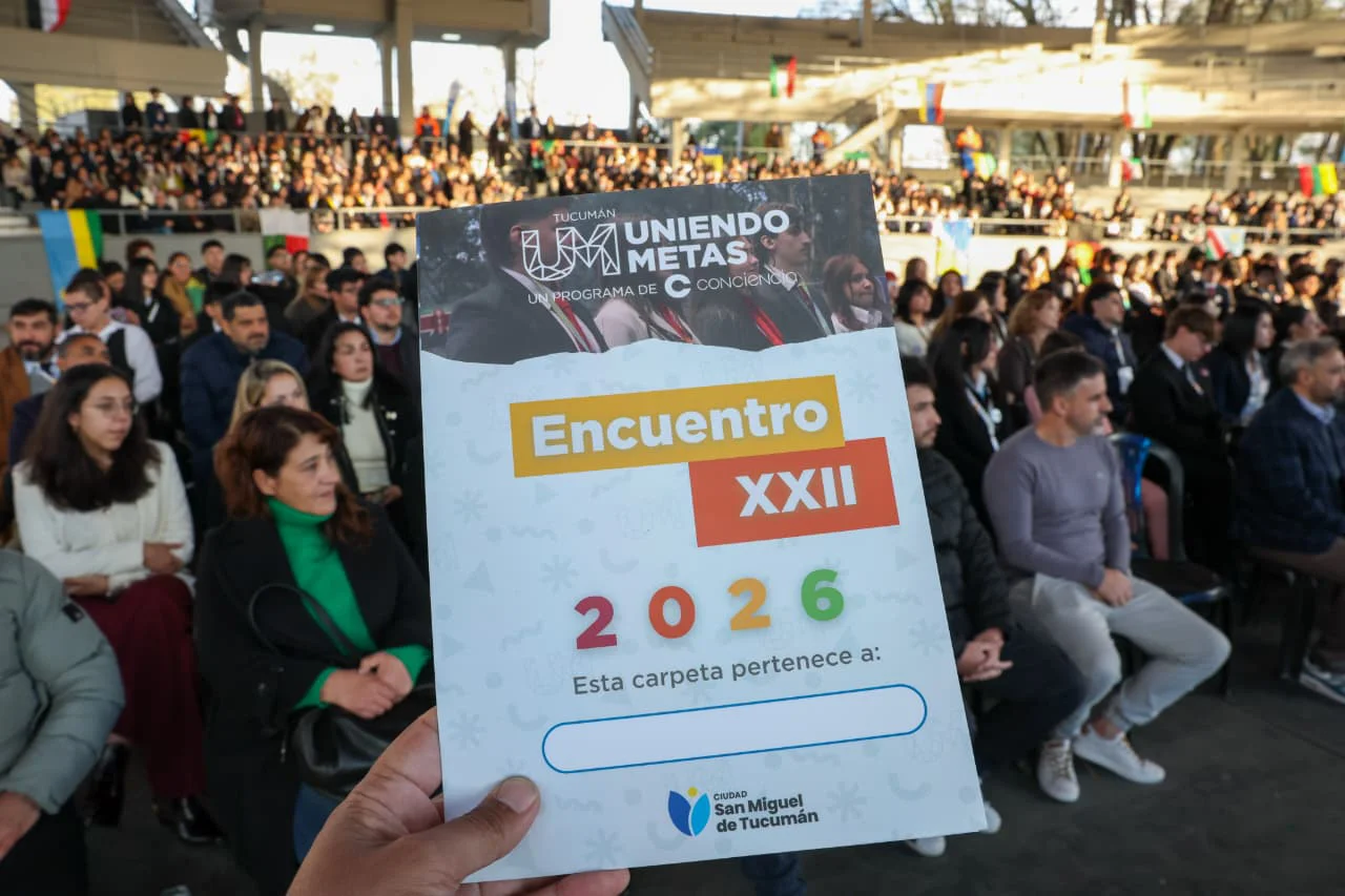 Rossana Chahla en el acto inaugural del Encuentro Uniendo Metas