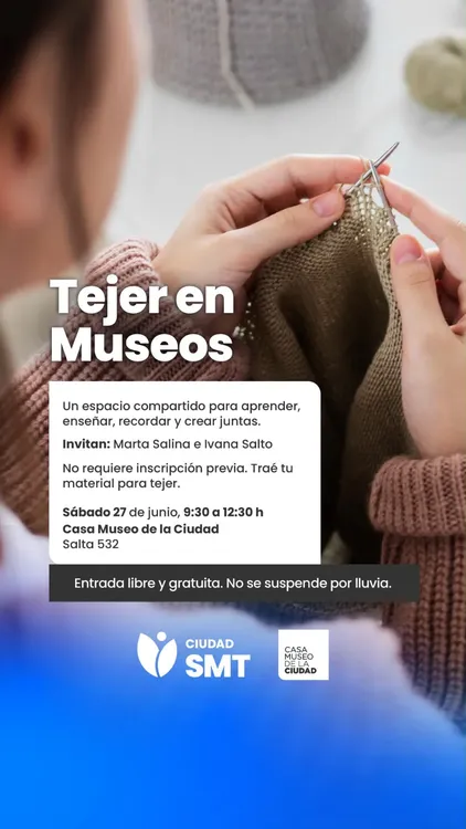 flyer tejer en museos