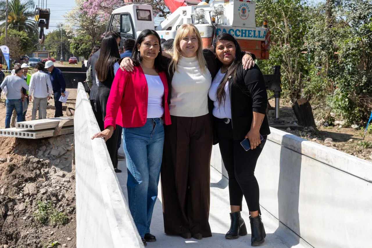 Rossana Chahla, inauguración de dos puentes sobre el canal de la Termoeléctrica (4)