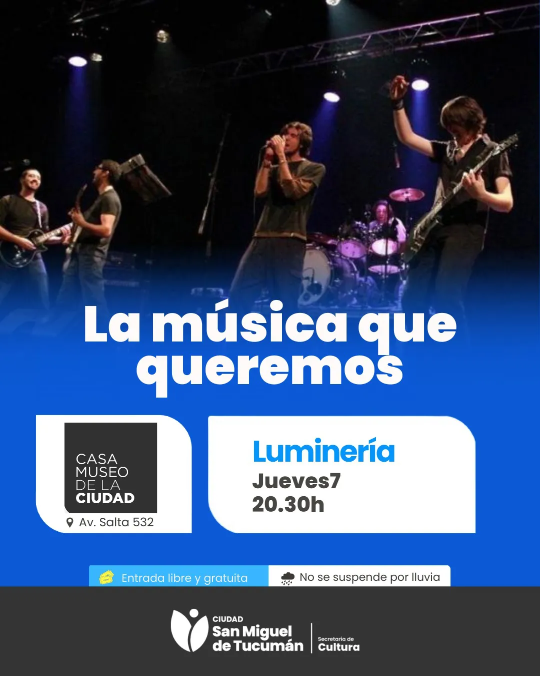 flyer la musica que queremos luminería